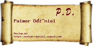 Palmer Dániel névjegykártya